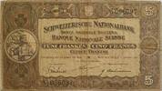 Schweiz 5 Franken Banknote -