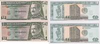 Guatemala 1 Quetzal zwei folgende Seriennummer, B2683465D- 6D, Banknote -