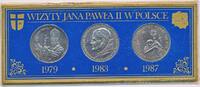 Polen Medaille Satz 3 Medaillen, Papst Woytila Johannes Paul II. -