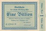 Deutsches Reich Deutschland 1 Billion Mark Notgeld Stadt Konstanz ( Baden-Wüttenberg) -