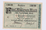 Deutschland 5 Millionen Mark Großnotgeld Inflation 1923 Banknote Landkreis Greiz , 5 Millionen Mark Schein -