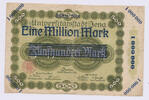 Deutschland 1 Million Mark Deutsches Reich Jena 1 Million Mark aufdruck auf 500 Mark von 1922 -