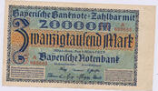 Deutschland 20 000 Mark Notgeld 20 000 Mark München 1.3.1923 -