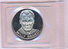 Deutschland Medaille 1000er Feinsilber Willy Brandt, Kanzler der BRd November 1972 -