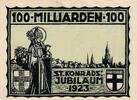Deutschland Deutsches Reich 100 Millairden Mark Notgeld Konstanz -