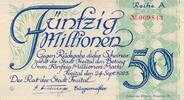 Deetschland Deutsches Reich 50 Millionen Mark Der Rat der Stadt Freital, Sachsen Notgeld -