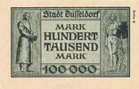 Deutsches Reich 100000 Mark Notgeld Inflation Stadt Düsseldorf Reihe 3 -