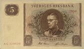 Sweden,Schweden 5 Kronor 1954 Banknote II+ 8.68 £ Tax included +  5.21 £ shipping