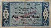 Deutschland Deutsches Reich 1 Mio. Mark Notgeld der Dresdner Bank in Leipzig -
