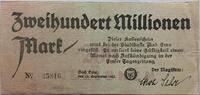 Deutschland Deutsches Reich 200 Mio. Mark Notgeld der Stadt Bad Ems -
