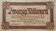 Deutschland Deutsches Reich 20 Mio. Mark Notgeld der Stadt Freital -