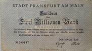 Deutschland Deutsches Reich 5 Mio. Mark Notgeld der stadt Frankfurt am Main -