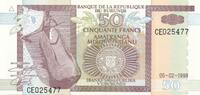 Burundi 50 Francs Banknote Banque de la Republique du Burundi -