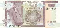 Burundi 50 Francs Banknote Banque de la Republique du Burundi -