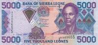 Sierra Leone 5000 Leones Banknote Bank of Sierra Leone -