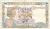 Frankreich 500 Francs Geldschein Banknote FK. 31-10-1940.FK. -