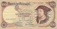 Portugal 500 Escudos Geldschein Banknote Lisboa Quinhentos Escudos -