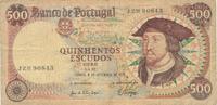 Portugal 500 Escudos Geldschein Banknote Lisboa Quinhentos Escudos -