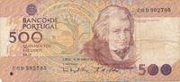 Portugal 500 Escudos Geldschein Banknote Lisboa Quinhentos Escudos -
