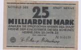 Deutschland 25 Milliarden Mark Deutschland 25 Milliarden Mark 1923 Notgeld der Stadt Herne -