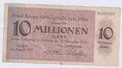 Deutschland 10 Millionen Mark Deutschland 10 Millionen Mark 1923 Notgeld der Stadt Essen -