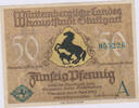 Deutschland 50 Pfennig Deutschland 50 Pfennig 1921 Notgeld Stuttgart -
