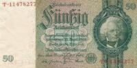 Deutschland Weimarer Republik 50 Reichsmark KN 8Stellig Serie F/T, Friedensdruck -