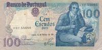 Portugal 100 Escudos Geldschein Banknote Lisboa Cem Escudos -