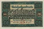 Deutsches Reich Deutschland, Weimarer Republik 10 Mark Reichsbanknote KN: 7stellig, Udr.Bst.D, Serie:H -
