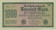 Deutsches Reich Deutschland, Weimarer Republik 100 Mark Reichsbanknote KN: 6 stellig grün FZ: MM, MK, Beispiel Foto -