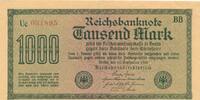 Deutsches Reich Deutschland, Weimarer Republik 10000 Mark Reichsbanknote KN: 6 stellig rot, Beispiel Foto -