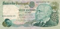 Portugal 20 Escudos Geldschein -