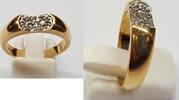 Brillant Ring Gold 14K 585 er Gold Brillantring Goldring Gelbgold 0,14 Ct -