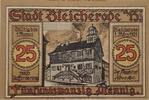 Deutschland Deutsches Reich 25 Pfennig Notgeld Bleicherode Thüringen ohne Kassennummer KN -