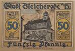 Deutschland Deutsches Reich 50 Pfennig Notgeld Bleicherode Thüringen ohne Kassennummer KN -
