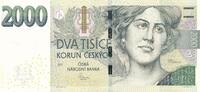 Tschechien 2000 Korun Banknote -