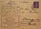 Deutschland, Drittes Reich, 2. Weltkrieg AK Postkarte, Ganzsache, Propaganda Berlin-Friedrichshagen, Der Führer kennt nur Kampf, Arbeit und Sorge -
