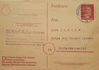 Deutschland, Drittes Reich, 2. Weltkrieg AK Ganzsahce, Postkarte, Propaganda von Frankenthal nach Hinterweidetal, Der Führer kennt nur Kampf, Arbeit... -