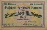 Deutschland, Deutsches Reich 100 Millionen Mark Großnotgeld, Barmen, Wuppertal, Nordrhein-Westfalen -