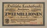 Deutschland, Deutsches Reich 2 Millionen Mark Großnotgeld, Darmstadt, Hessische Landesbank, Hessen -