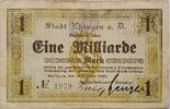 Deutschland, Deutsches Reich 1 Milliarde Mark Großnotgeld Ehingen, Baden Württemberg -