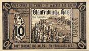 Deutschland, Deutsches Reich 10 Pfennig 1 x Notgeldschein, Stadt Blankenburg -