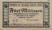 Deutschland, Deutsches Reich 5 Millionen Mark Grossnotgeld, Gemeinde Hassloch, Rheinland Pfalz, Serie A-C -