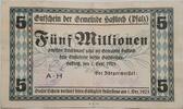 Deutschland, Deutsches Reich 5 Millionen Mark Grossnotgeld, Gemeinde Hassloch Rheinland Pfalz, Serie A-H -