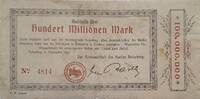 Deutschland, Deutsches Reich 100 Millionen Mark Grossnotgeld, Heinsberg, Nordrhein-Westfalen -