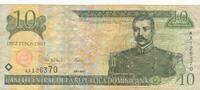 Dominikanische Republik Banknote 10 Pesos Oro 2000 II