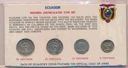 Ecuador 5, 10, 20, 50 Centavos Münzenset , Lot 4x Münzen -