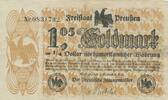 Deutsches Reich Deutschland, Weimarer Republik 1,05 Goldmark : 1/4 Dollar Notgeldschein, Freistaat Preußen -