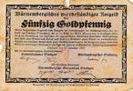 Deutsches Reich Deutschland Württemberg 50 Goldpfennig Wertbeständiges Notgeld, IHK Städtetag Girozentrale Stuttgart -