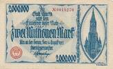Deutsches Reich Deutschland Baden Württemberg 2 Millionen mark Notgeld, Stadt Ulm, Großgeldschein -